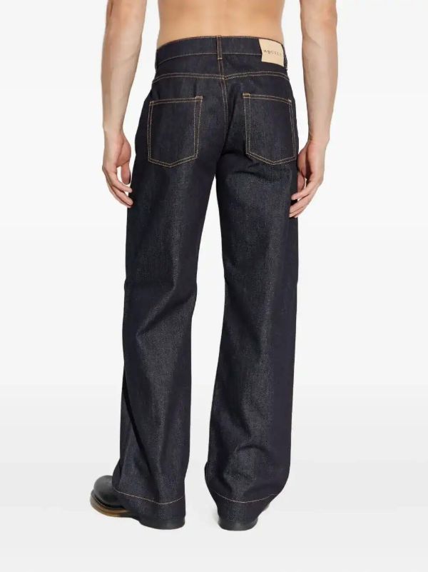 Browns Alexander McQueen Logo-patch Jeans | Browns Wide-Leg Jeans