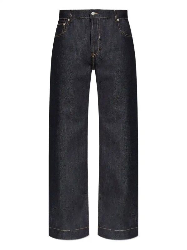 browns Alexander McQueen logo-patch jeans | Browns Wide-Leg Jeans