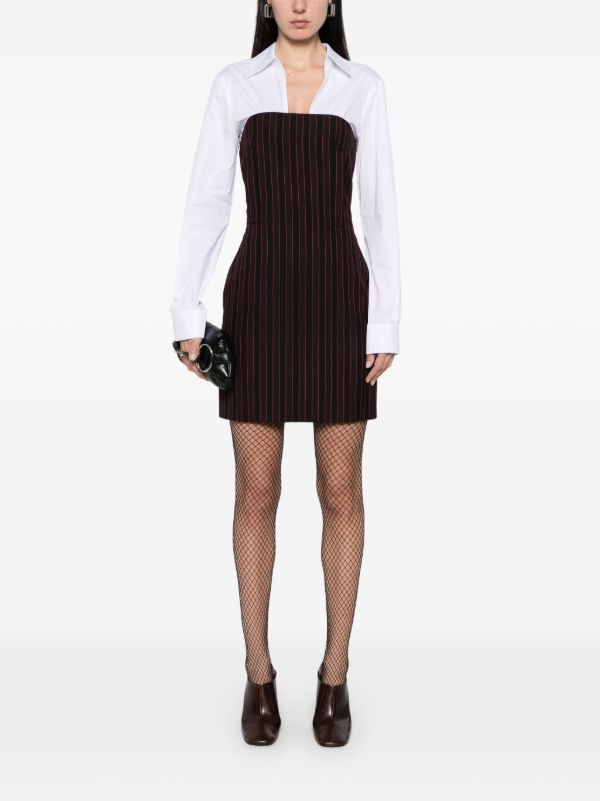 Browns Alexander McQueen Pinstriped Mini Dress | Browns Cocktail & Party Dresses