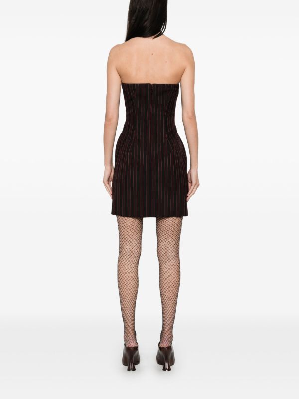 Browns Alexander McQueen Pinstriped Mini Dress | Browns Cocktail & Party Dresses