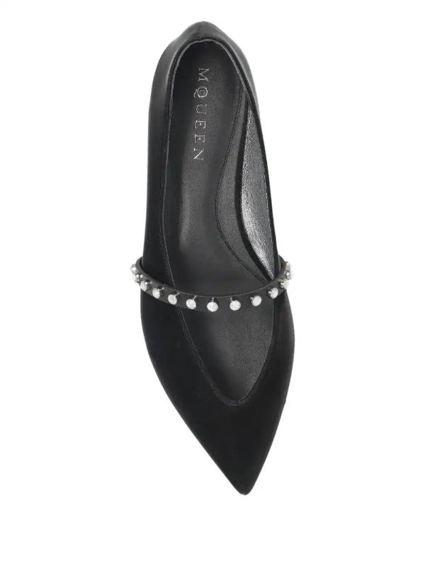 Browns Alexander McQueen Studded Ballet Flats | Browns Ballerina Shoes