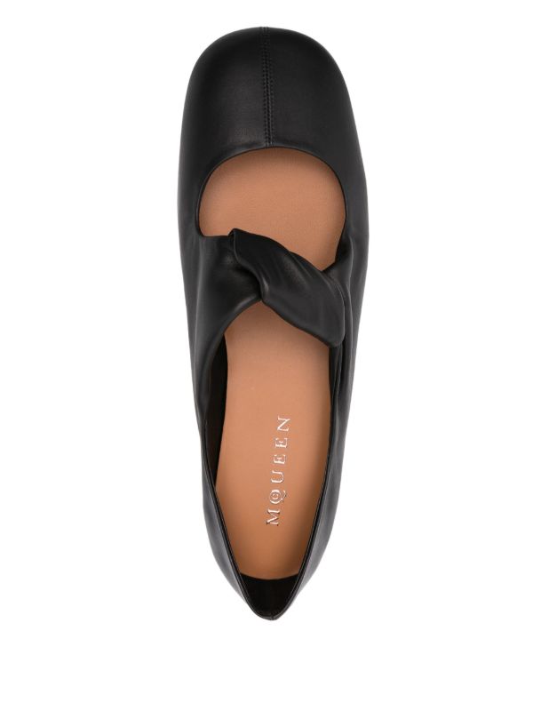 Browns Alexander McQueen Twist-Detailing Ballet Flats | Browns Ballerina Shoes