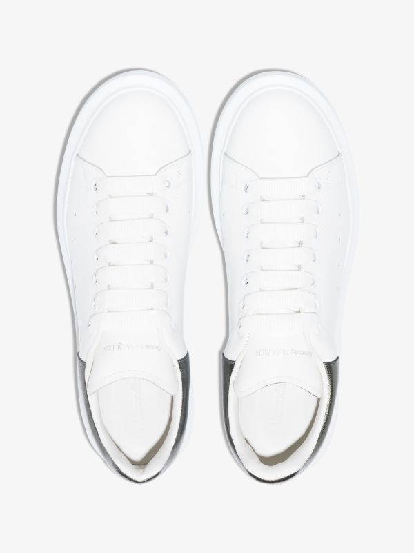 Browns Alexander McQueen White And Silver Oversized Sneakers | Browns Sneakers