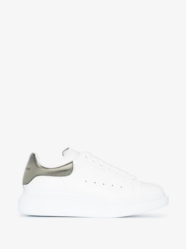 browns Alexander McQueen White and silver Oversized sneakers | Browns Sneakers
