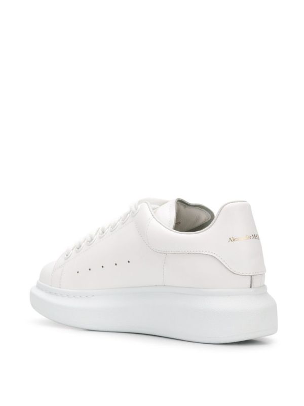 Browns Alexander McQueen White Oversized Leather Sneakers | Browns Sneakers