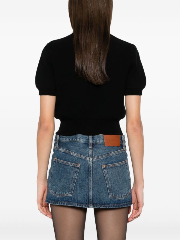 Browns Alexander Wang Black Crystal-Embellished Top | Browns Knitted Tops