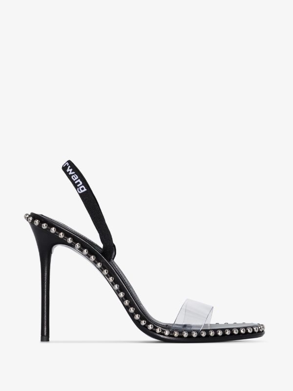 browns Alexander Wang black Nova 105 slingback leather sandals | Browns Sandals