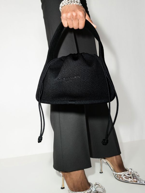 Browns Alexander Wang Black Ryan Small Knitted Tote Bag | Browns Mini Bags