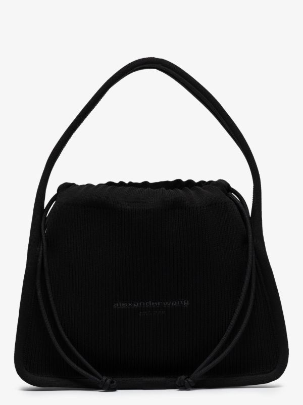 Browns Alexander Wang Black Ryan Small Knitted Tote Bag | Browns Mini Bags