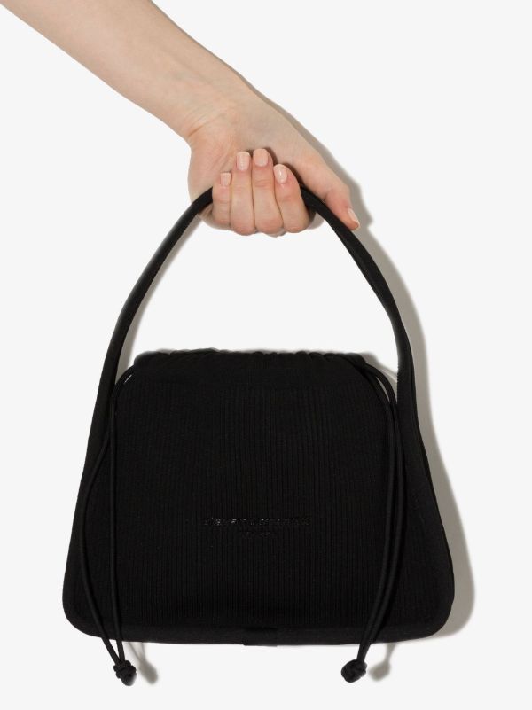 browns Alexander Wang black Ryan small knitted tote bag | Browns Mini Bags