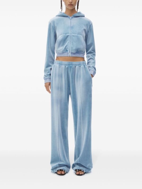 Browns Alexander Wang Blue Velvet Track Pants | Browns Straight-Leg Pants