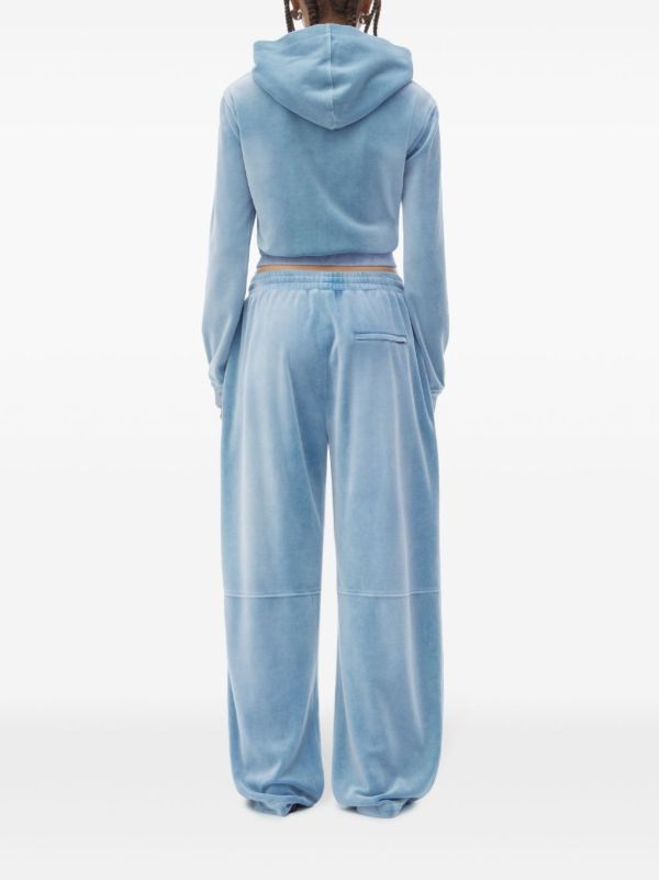 Browns Alexander Wang Blue Velvet Track Pants | Browns Straight-Leg Pants