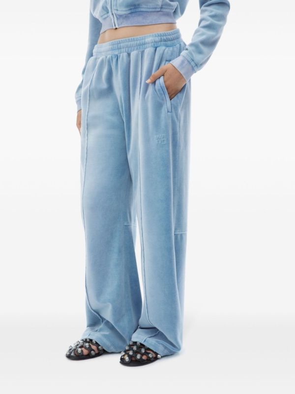 Browns Alexander Wang Blue Velvet Track Pants | Browns Straight-Leg Pants