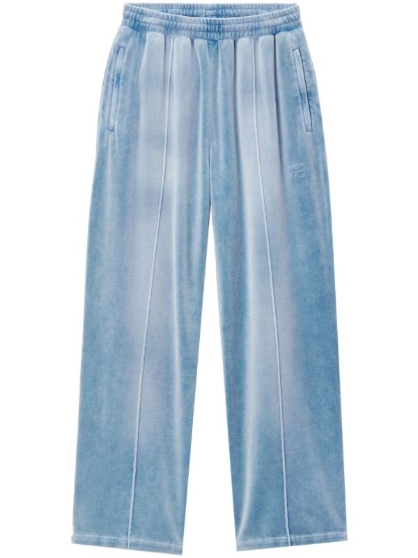 browns Alexander Wang Blue Velvet Track Pants | Browns Straight-Leg Pants