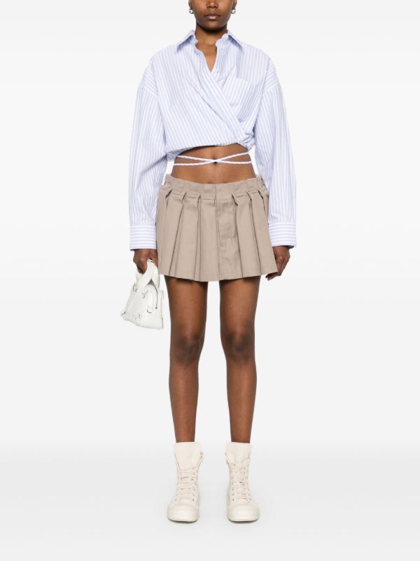 Browns Alexander Wang Box-Pleated Mini Skirt | Browns Pleated Skirts
