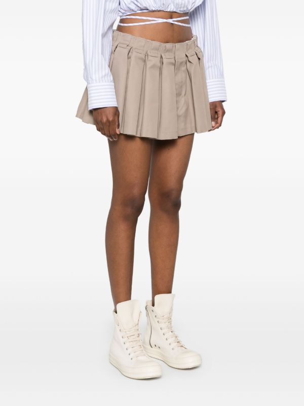 Browns Alexander Wang Box-Pleated Mini Skirt | Browns Pleated Skirts