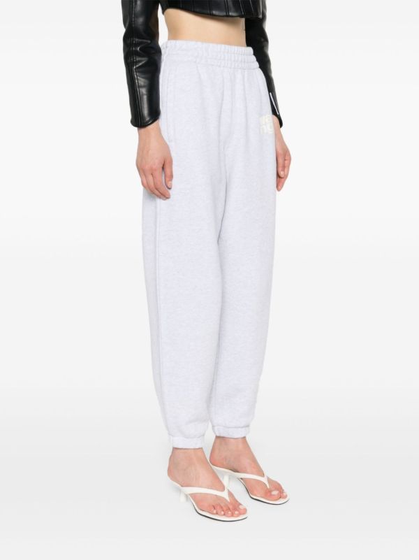 Browns Alexander Wang Grey Logo-Print Track Pants | Browns Sweatpants