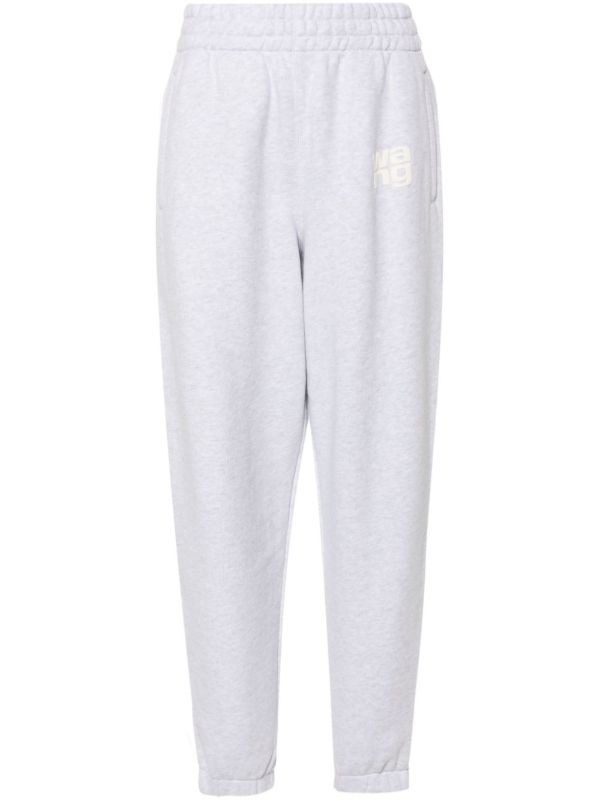browns Alexander Wang Grey Logo-Print Track Pants | Browns Sweatpants