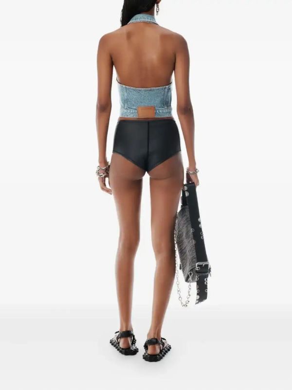 Browns Alexander Wang Halterneck Denim Vest | Browns Vests & Tank Tops