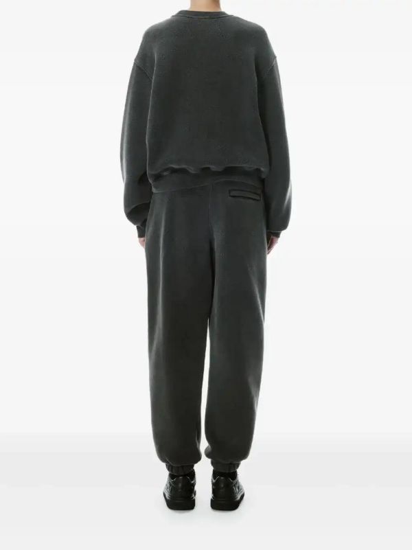 Browns Alexander Wang Logo-Print Terry Track Pants | Browns Sweatpants