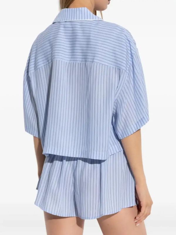 Browns Alexander Wang Striped Elastic-waist Shorts | Browns Short & Mini Shorts