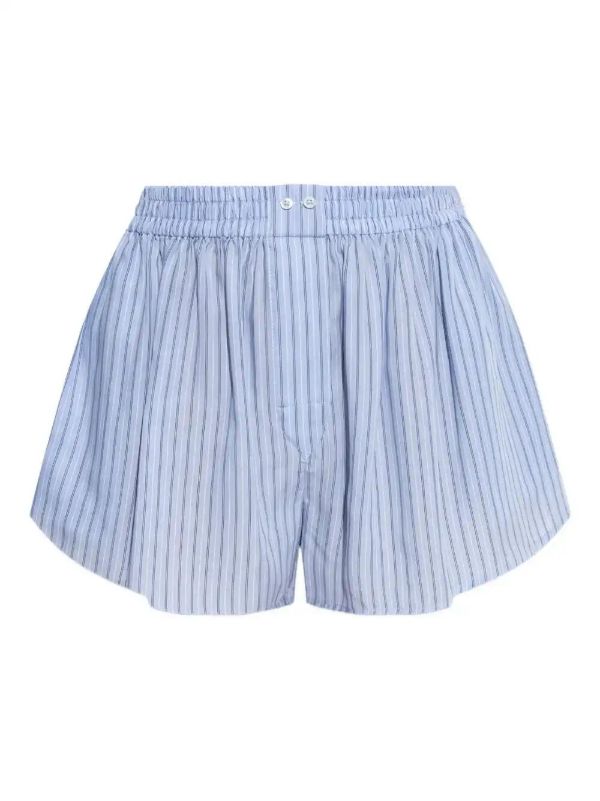 browns Alexander Wang striped elastic-waist shorts | Browns Short & Mini Shorts
