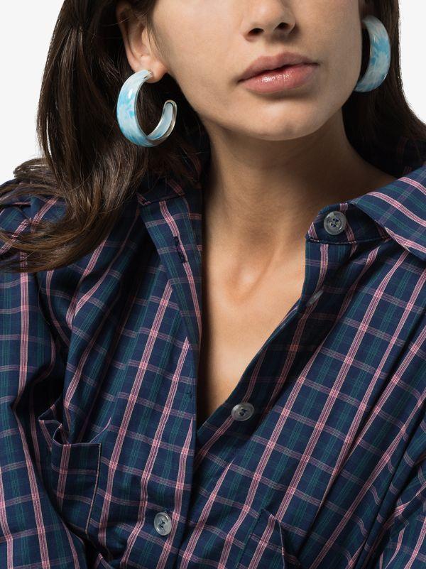 Browns Alison Lou Gold-Plated Jelly Tie-Dye Hoop Earrings | Browns Earrings