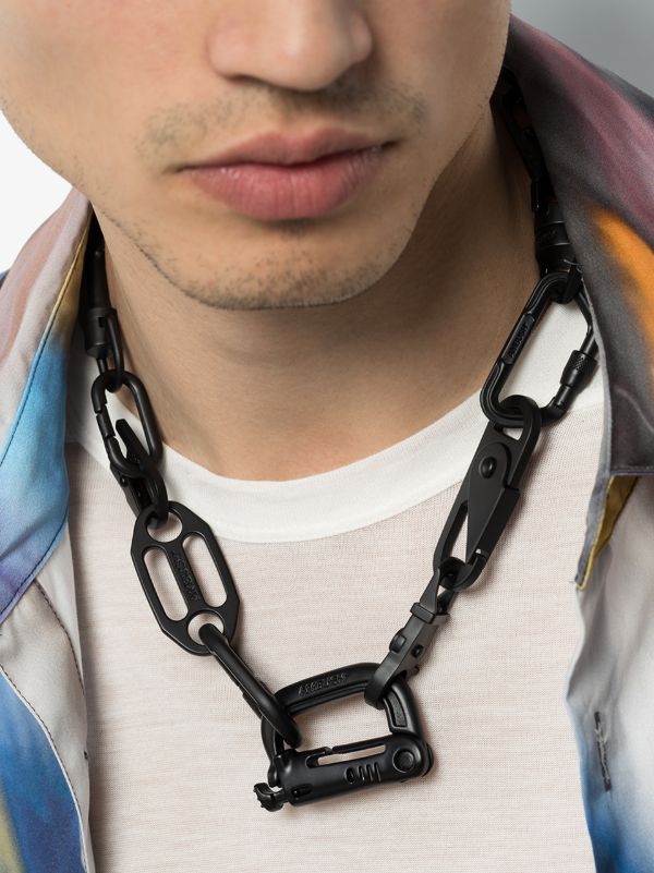 Browns AMBUSH Black Carabiner Chain Necklace | Browns Necklaces