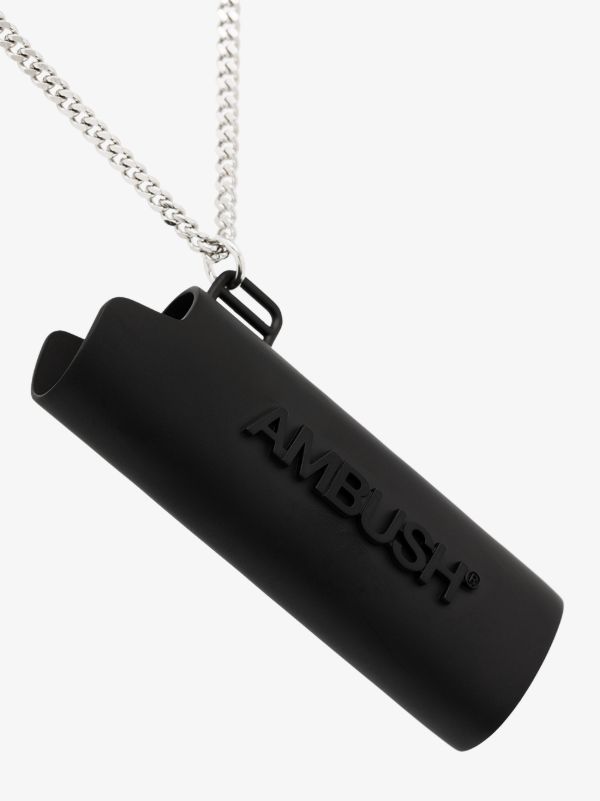 Browns AMBUSH Black Large Lighter Case Necklace | Browns Necklaces