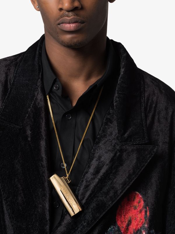 Browns AMBUSH Gold Tone Large Lighter Case Necklace | Browns Necklaces