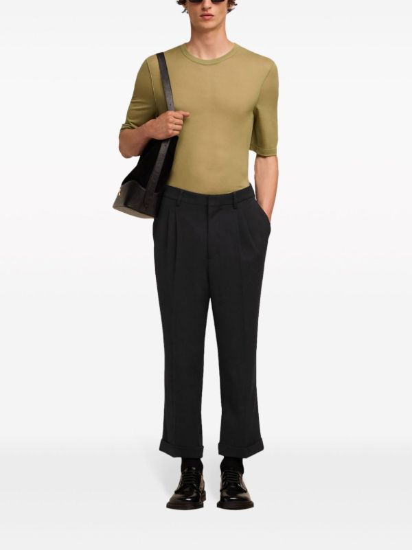 Browns AMI Paris Pressed-Crease Tapered Trousers | Browns Tapered Pants