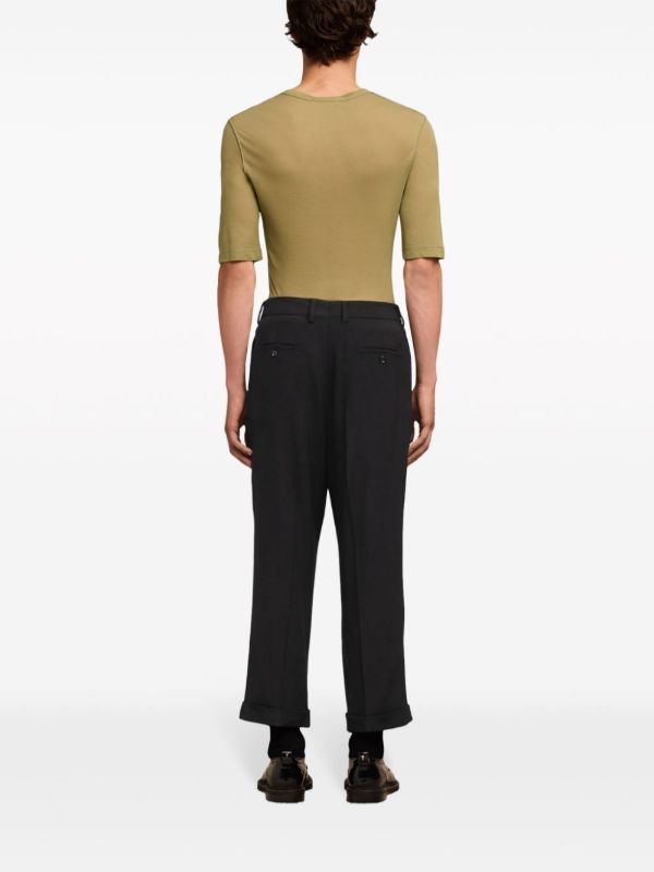 Browns AMI Paris Pressed-Crease Tapered Trousers | Browns Tapered Pants