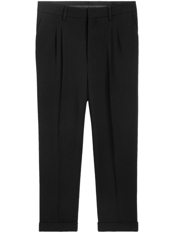 browns AMI Paris Pressed-Crease Tapered Trousers | Browns Tapered Pants