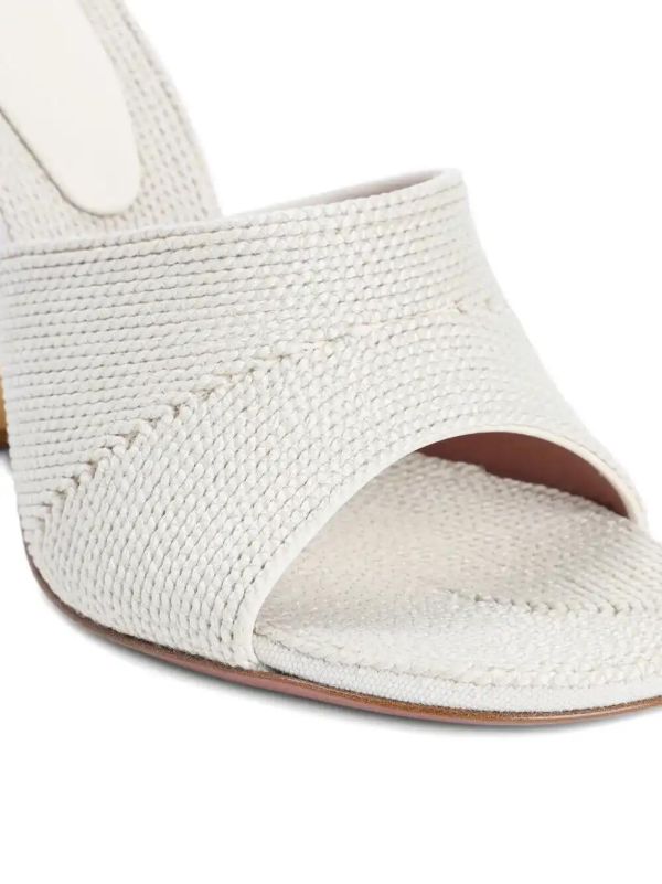Browns Amina Muaddi 90mm Taylor Leather Sandals | Browns Sandals
