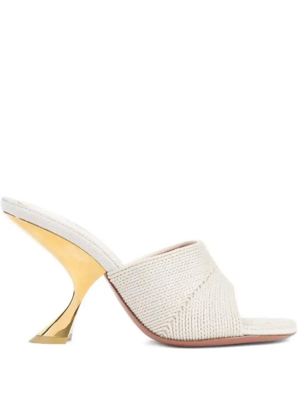 browns Amina Muaddi 90mm Taylor leather sandals | Browns Sandals