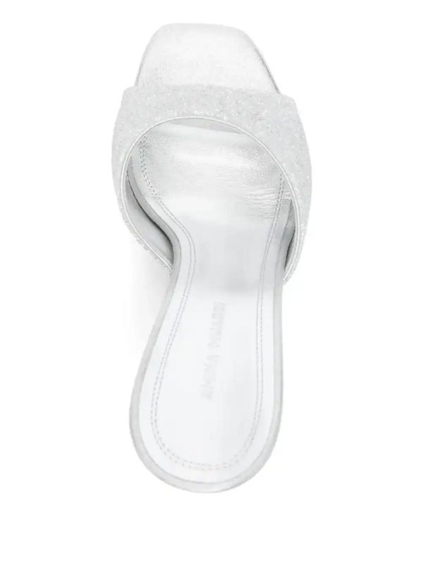 Browns Amina Muaddi 95mm Leather Heeled Sandals | Browns Sandals
