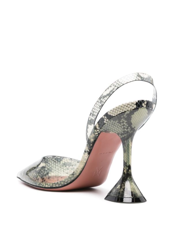 Browns Amina Muaddi Neutral Holli Slingback Pumps | Browns Pumps