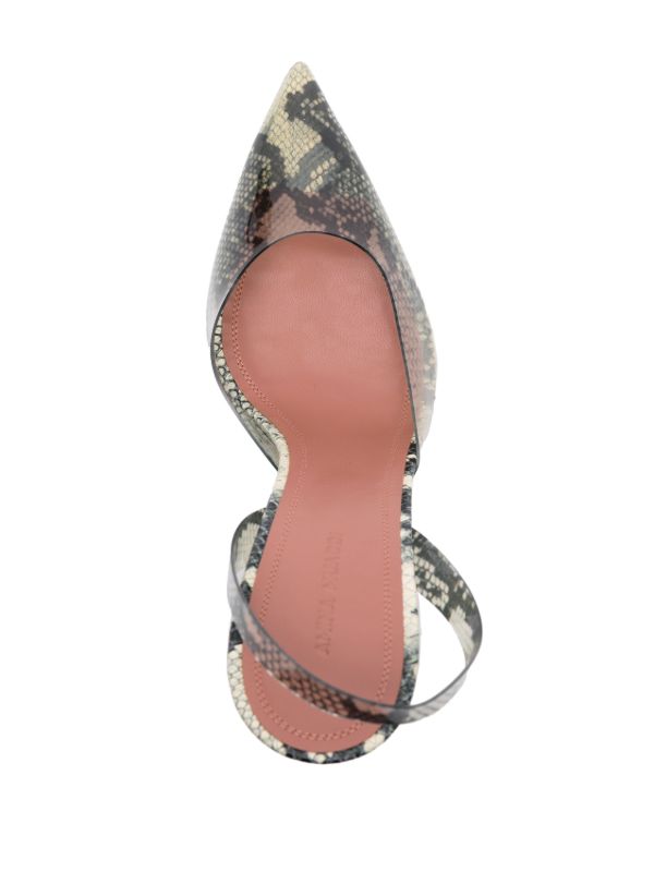 Browns Amina Muaddi Neutral Holli Slingback Pumps | Browns Pumps