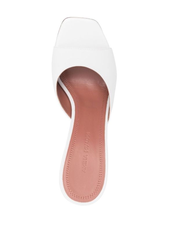Browns Amina Muaddi White Lupita 95 Mules | Browns Mules
