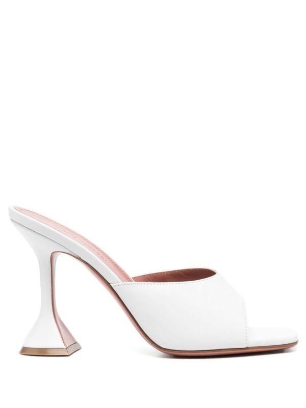 browns Amina Muaddi white Lupita 95 mules | Browns Mules