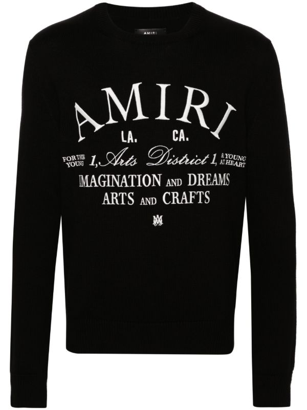 browns AMIRI Black Arts District Cotton Sweatshirt | Browns Sweatshirts