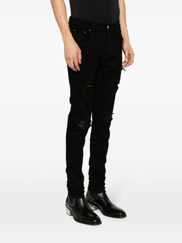 Browns AMIRI Black Distressed Skinny Cut Jeans | Browns Skinny Jeans