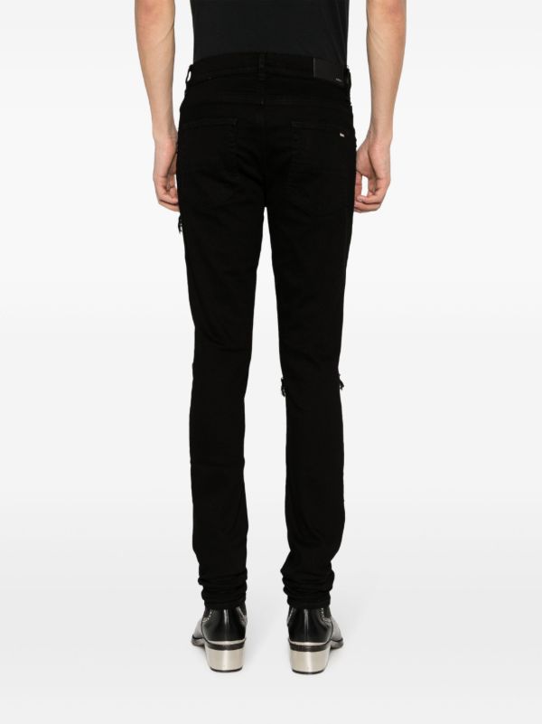 Browns AMIRI Black Distressed Skinny Cut Jeans | Browns Skinny Jeans