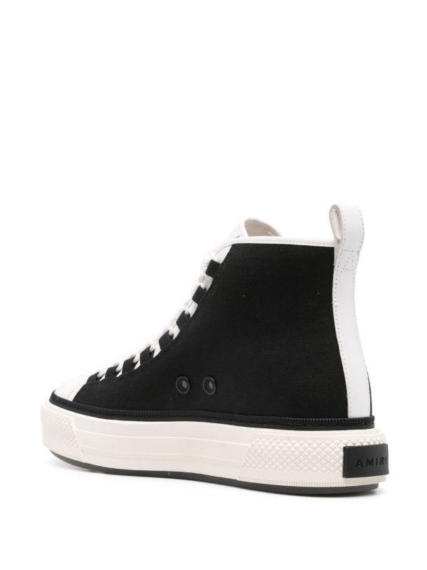 Browns AMIRI Black Logo Appliqué High Top Sneakers | Browns Hi-Tops