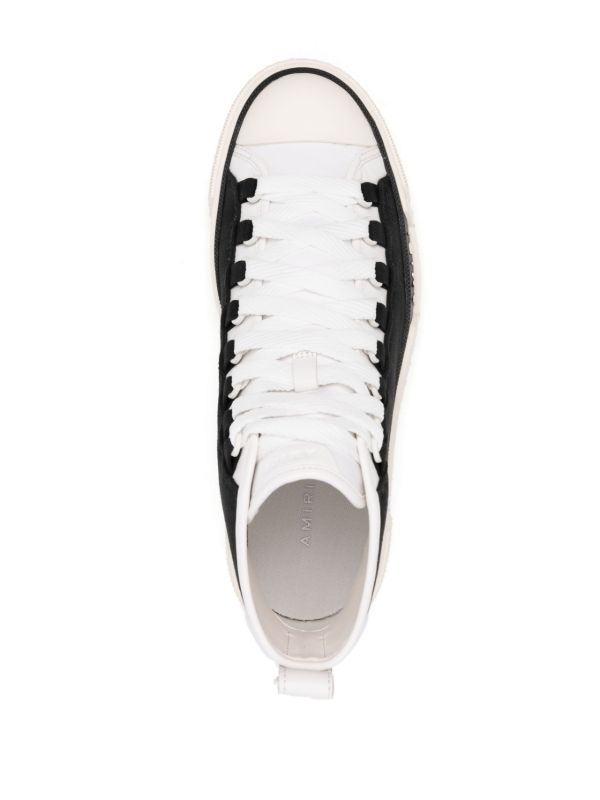 Browns AMIRI Black Logo Appliqué High Top Sneakers | Browns Hi-Tops