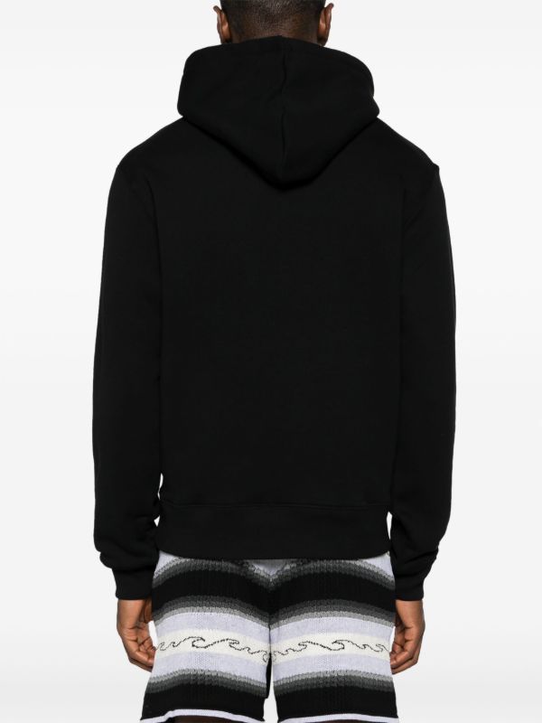Browns AMIRI Black Logo-Print Cotton Hoodie | Browns Hoodies