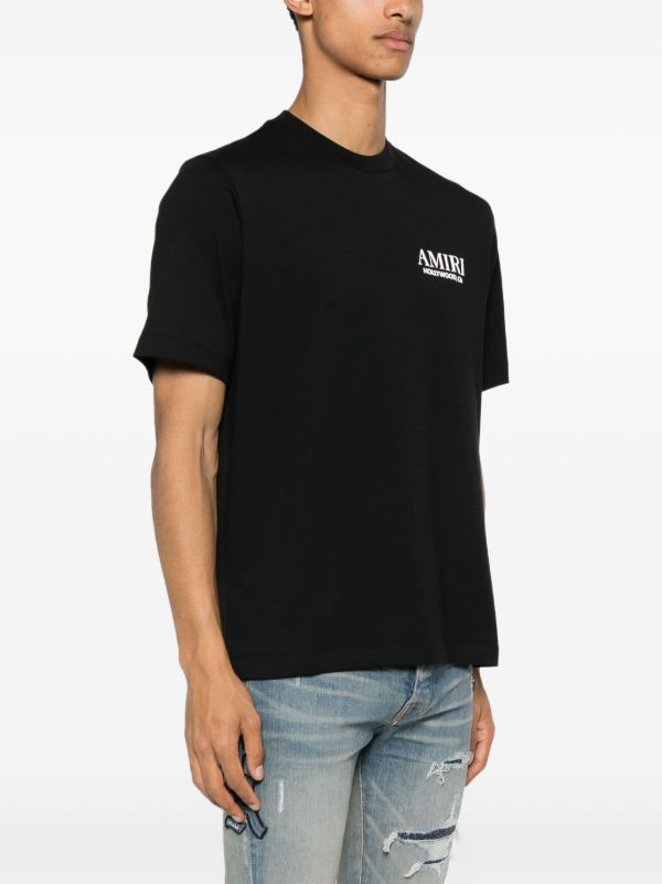 Browns AMIRI Black Logo-Print Cotton T-Shirt | Browns T-Shirts