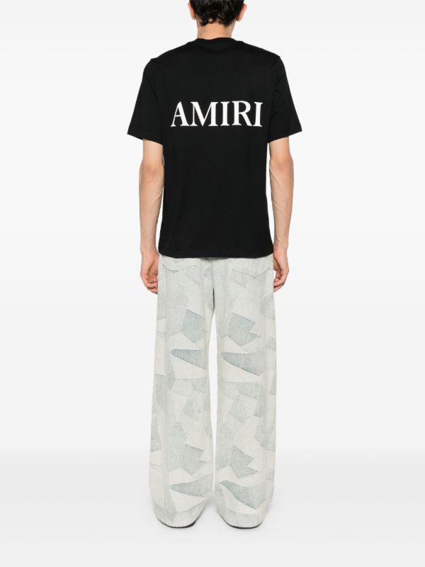 Browns AMIRI Black Logo-Print Short-Sleeve T-shirt | Browns T-Shirts