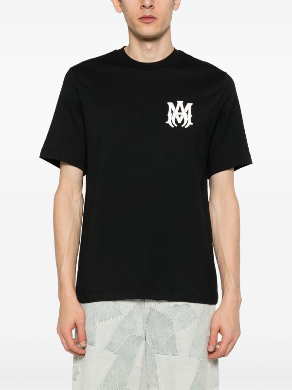 Browns AMIRI Black Logo-Print Short-Sleeve T-shirt | Browns T-Shirts