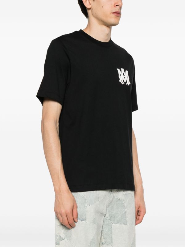 Browns AMIRI Black Logo-Print Short-Sleeve T-shirt | Browns T-Shirts